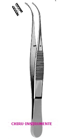 ELSCHNIG Kapselpinzette, links gebogen 4x5 Zähne, 10cm ELSCHNIG Kapselpinzette, links gebogen 4x5 Zähne, 10cm