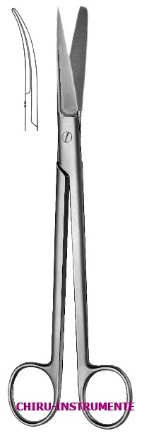 SIMS Uterusschere, gebogen, sp./st., 23 cm