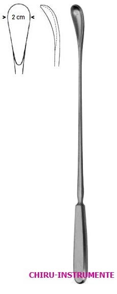 WALLICH Abortuslöffel, 42 cm
