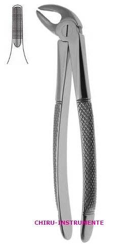 Zahnzange, englisch, Fig.4, UK, Front, mit Haftprofil Zahnzange, englisch, Fig.4, UK, Front, mit Haftprofil