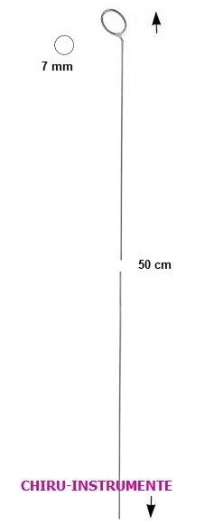 Endarterektomie-Stripper, Ø 7mm, 50cm