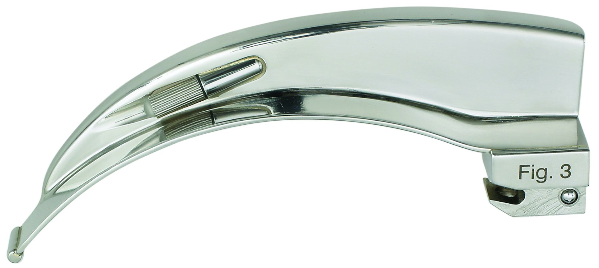 MACINTOSH Laryngoskopspatel, Fig. 3, 112 mm, matt, verdeckter Lichtleiter MACINTOSH Laryngoskopspatel, Fig. 3, 112 mm, matt, verdeckter Lichtleiter