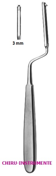BALLENGER Schwingmesser, bajonettförmig gebogen 3mm, 21cm