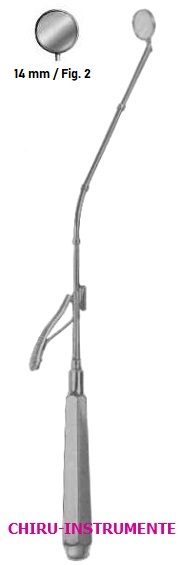 MICHEL postrhinoscopic mirror, 14 mm, 27 cm (10 ¾")