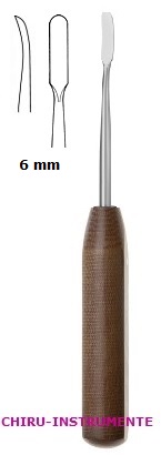RASPATORIUM, Ferrozellgriff, gebogen, Breite 6mm, 18,5cm