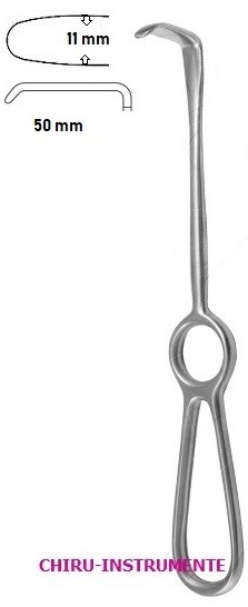 LANGENBECK Wundhaken, Fig. 5, 50x11mm, 22cm LANGENBECK Wundhaken, Fig. 5, 50x11mm, 22cm