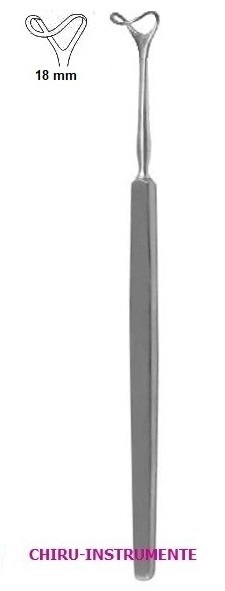 DESMARRES Lid-Wundhaken, gefenstert, 13cm, 18mm