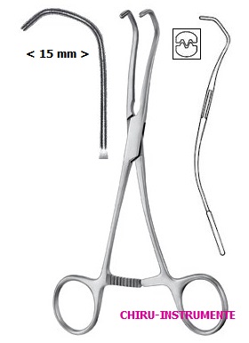 CASTANEDA mini forceps, 15 mm, 15.5 cm (6"), neonatal