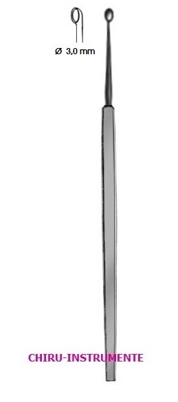 HEBRA Chalazion Löffel, oval, Ø 3,0mm, 13cm