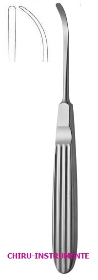 MUEHLING periosteal elevator, fig. 3, 4 mm, 17 cm (6 ¾"), curved