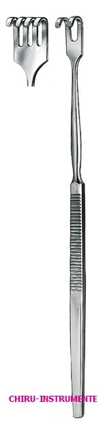 Tracheal retractor, 16 cm (6 ¼"), 1 prong, blunt