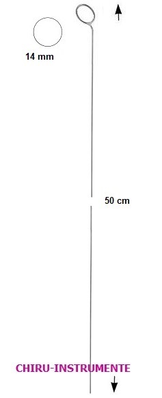 Endarterektomie-Stripper, Ø 14mm, 50cm