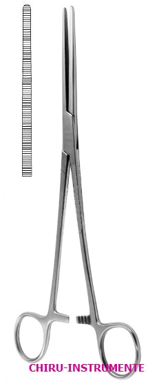 SAROT Bronchusklemme, gebogen, 24cm