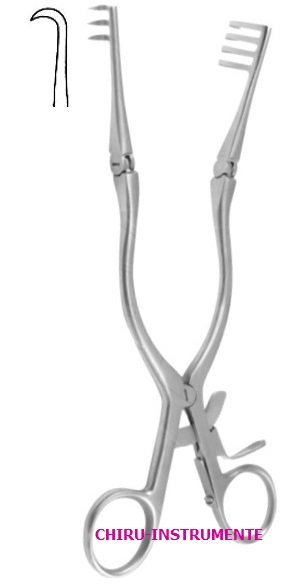 ADSON Wundspeizer, bewegliche Valven, spitz, 3x4 Zähne, 21 cm