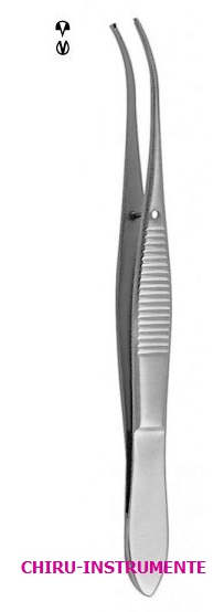 GRAEFE IRISPINZETTE, chirurgisch, 1x2 Zähne, leicht gebogen, 1,5mm, 10cm GRAEFE IRISPINZETTE, chirurgisch, 1x2 Zähne, leicht gebogen, 1,5mm, 10cm