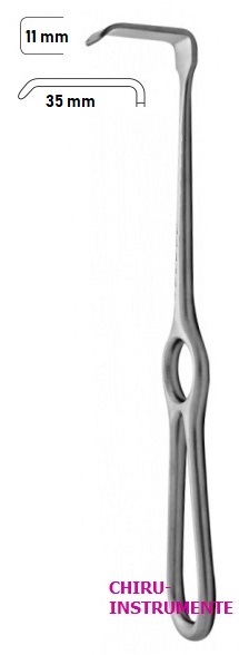 KOCHER-LANGENBECK Wundhaken, 35x11mm, 21,5cm