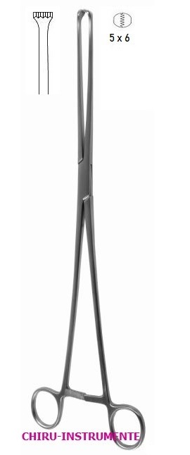 ALLIS tissue forceps, 5 x 6 teeth, 30 cm (11 ¾")