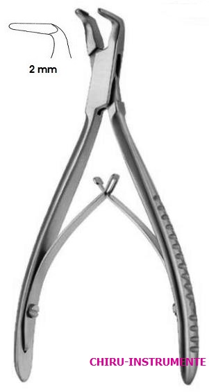 FRIEDMANN Hohlmeisselzange, 90° gebogen 2mm, 14cm