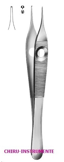 ADSON Chirurgische Pinzette, mit Griffmulde, glatt, 1x2 Zähne 15cm