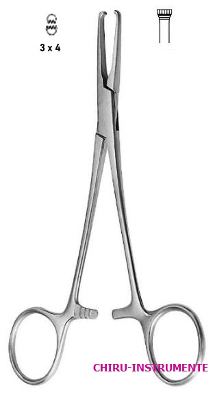 JUDD-ALLIS tissue forceps, 3 x 4 teeth, 15 cm (5 ¾")