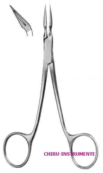ARCHER splinter forceps, 14 cm (5 ½"), angled 45°, serrated