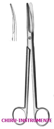 Parametrien Schere,leicht gebogen, 23 cm 