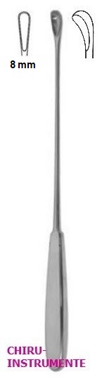 GOURDET Uteruslöffel, Fig. 2, 8 mm, 28 cm, stumpf GOURDET Uteruslöffel, Fig. 2, 8 mm, 28 cm, stumpf