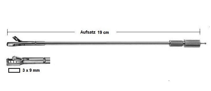 TOWNSEND KEVORKIAN punch forceps' tip, 3 x 9 mm, 19 cm (7 ½")