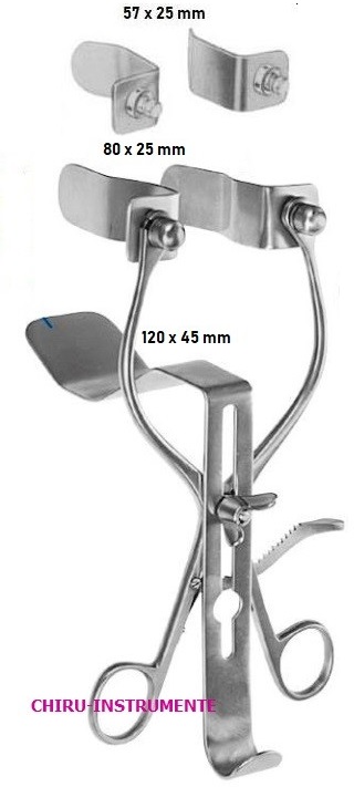 LEGUEU Blasenwundspreizer Set, 2 auswechselbare Seitenvaleven, 1 Mittelvalve