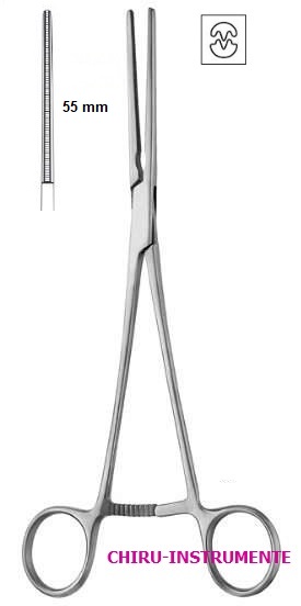 POTTS atraumatic clamps, straight, 22.5 cm (8 ¾")