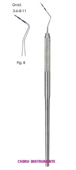 Peridonal probe, fig. 8, round, single-ended