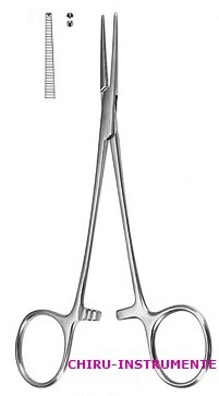 LERICHE hemostatic forceps, 1 x 2 teeth, 15 cm (5 ¾"), straight