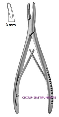 LEMPERT Hohlmeisselzange, gebogen, 3mm, 16cm