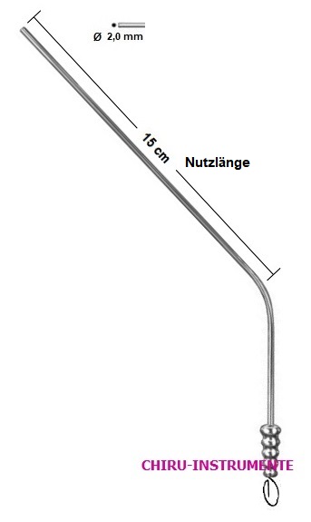 YASARGIL Saugrohr, Ø 2,0mm, 15cm YASARGIL Saugrohr, Ø 2,0mm, 15cm