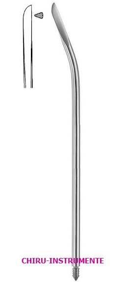 REDON guide needle, Fr 18, lightly curved, knife tip, threaded end, 19.5 cm (7 ⅝")