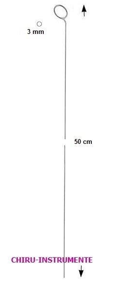 Endarterektomie-Stripper, Ø 3mm, 50cm
