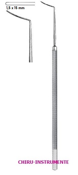 CASTROVIEJO cyclodialysis spatula, 14 cm (5 ½"), 1.5 x 15 mm