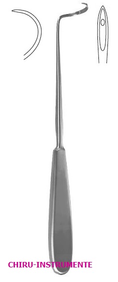 DESCHAMPS Unterbindungsnadel, spitz, links, 24 cm DESCHAMPS Unterbindungsnadel, spitz, links, 24 cm